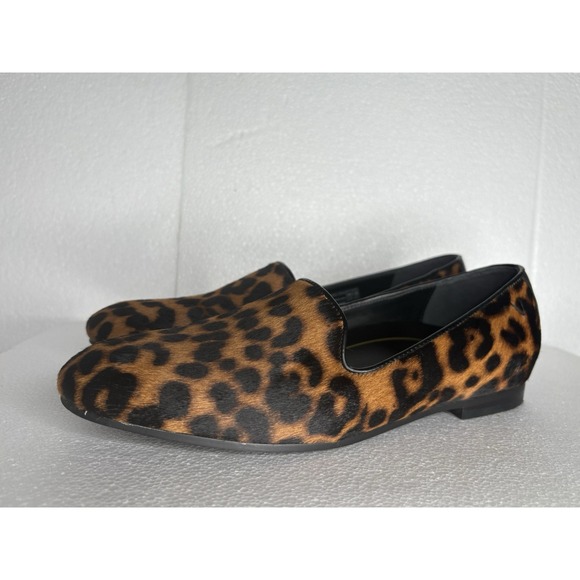 Vionic Women's Willa slip on Flat Shoes Size‎ 8 Leopard Calf Hair - Picture 1 of 8